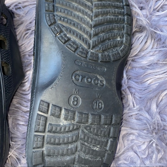 Crocs black Sandal size M8 W10 - Picture 3 of 4
